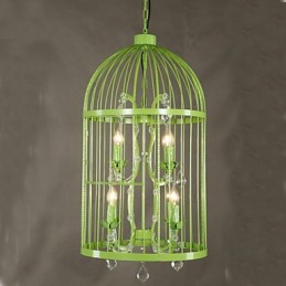 Vintage lampa na schodisko zo železnej klietky Crystal A