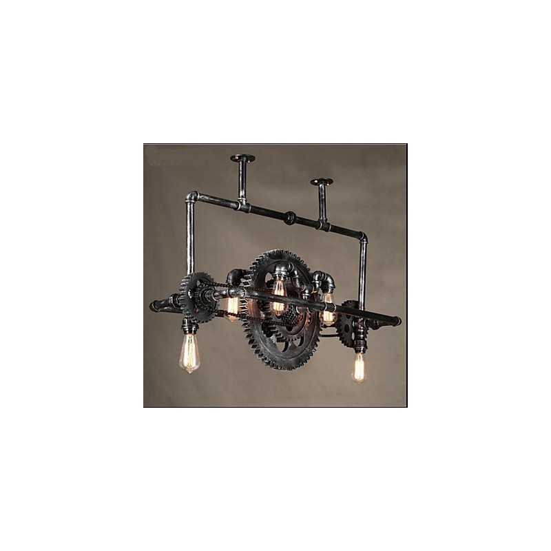 Iron Pipe Luster Industrial Wind gear Závesná lampa
