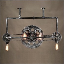 Iron Pipe Luster Industrial Wind gear Závesná lampa
