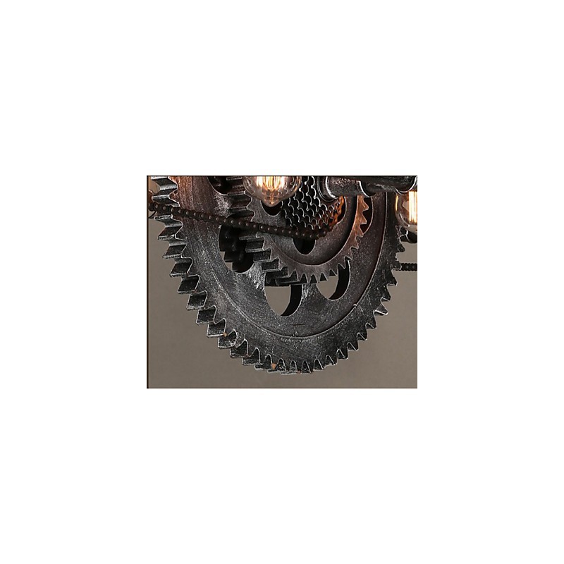 Iron Pipe Luster Industrial Wind gear Závesná lampa