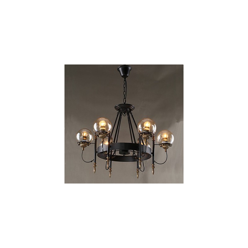 Umelecký sklenený guľový luster z fazule