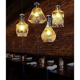 Lampa z krištáľového skla 4Lights Tienidlo Minimalistické svetlá na fľaše