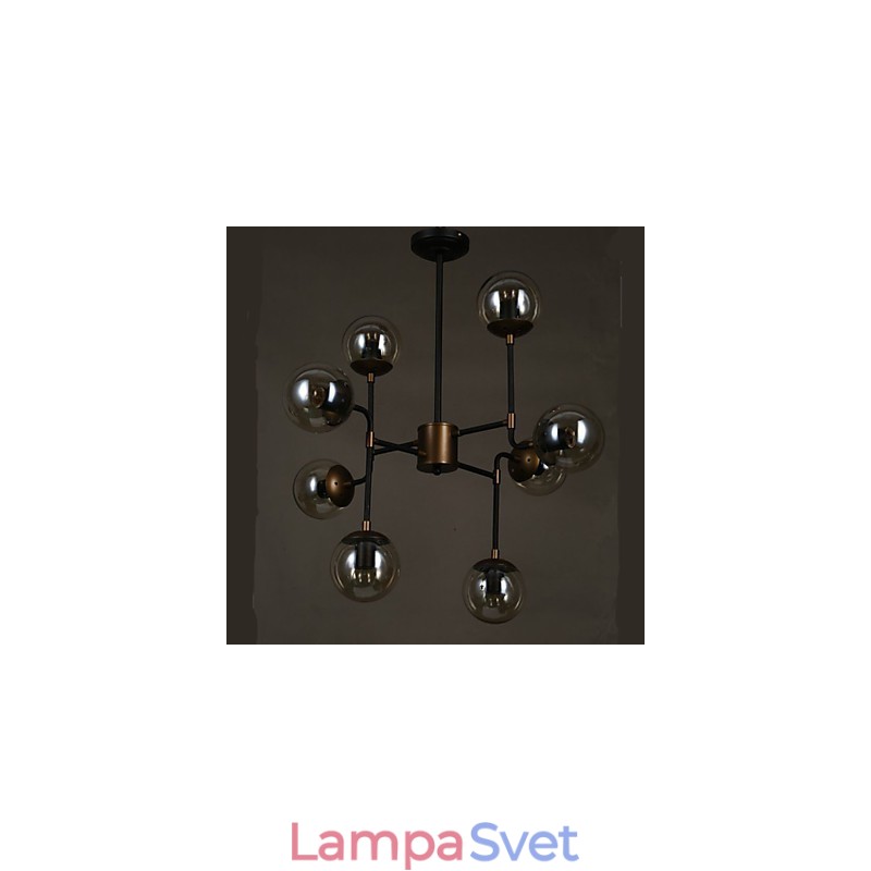 Umelecký sklenený guľový luster z fazule