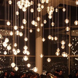 All Over The Sky Star Bocci Droplight Aurora Borealis Moderná sklenená krištáľová lampa