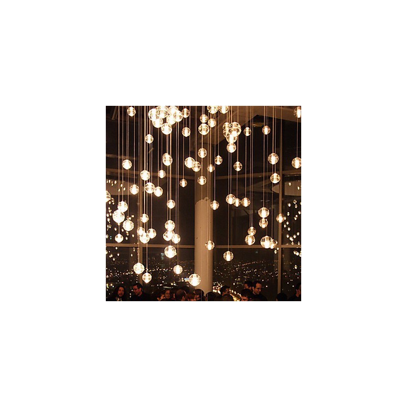 All Over The Sky Star Bocci Droplight Aurora Borealis Moderná sklenená krištáľová lampa