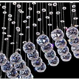 Závesné svietidlo 6 svetiel Moderné strieborné stropné svietidlá Canpoy Transparent Crystal Waves