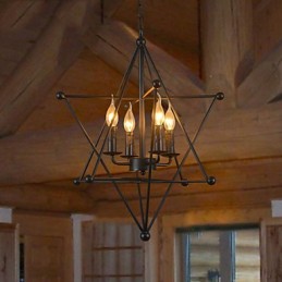 Retro klasické kovové stropné svietidlá Jednoduché závesné svietidlá Závesná kaviarenská lampa