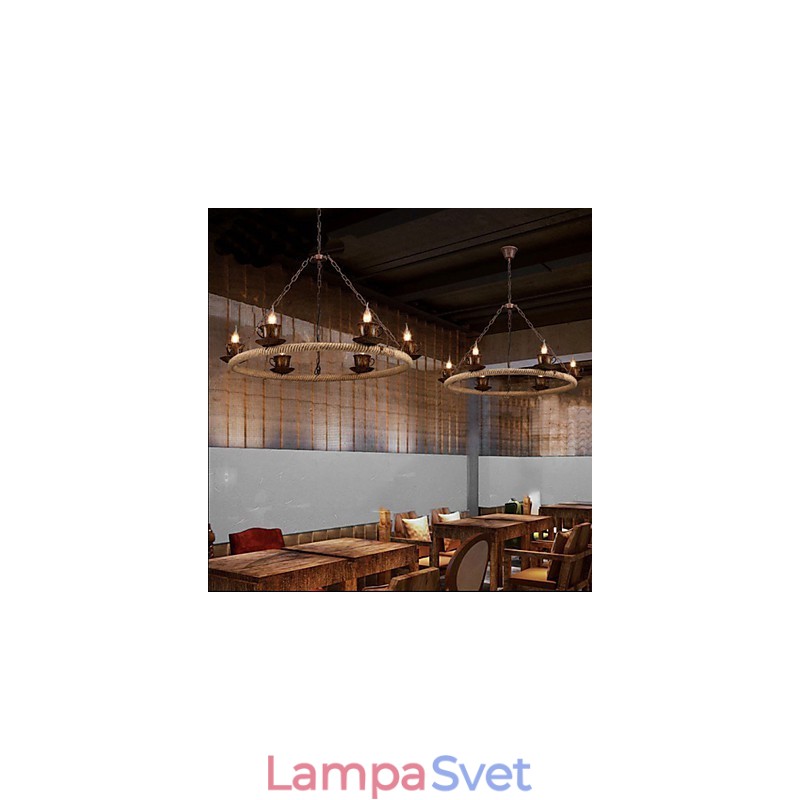Keramický priemyselný luster na veterné lano RetroLron Luster Simple