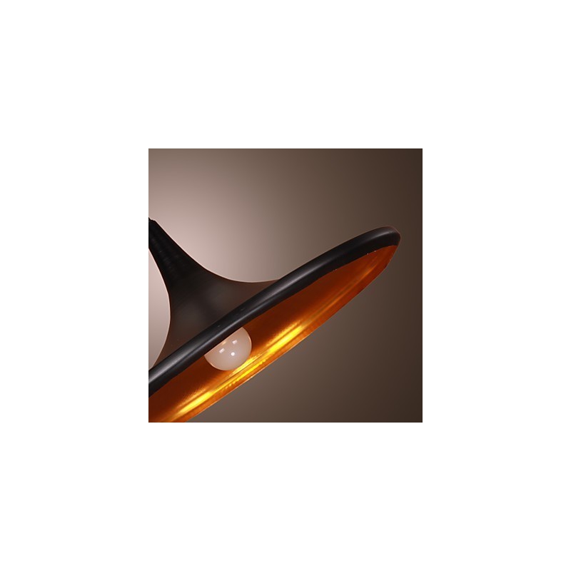 Súčasné hliníkové závesné svietidlo s čiernym tienidlom