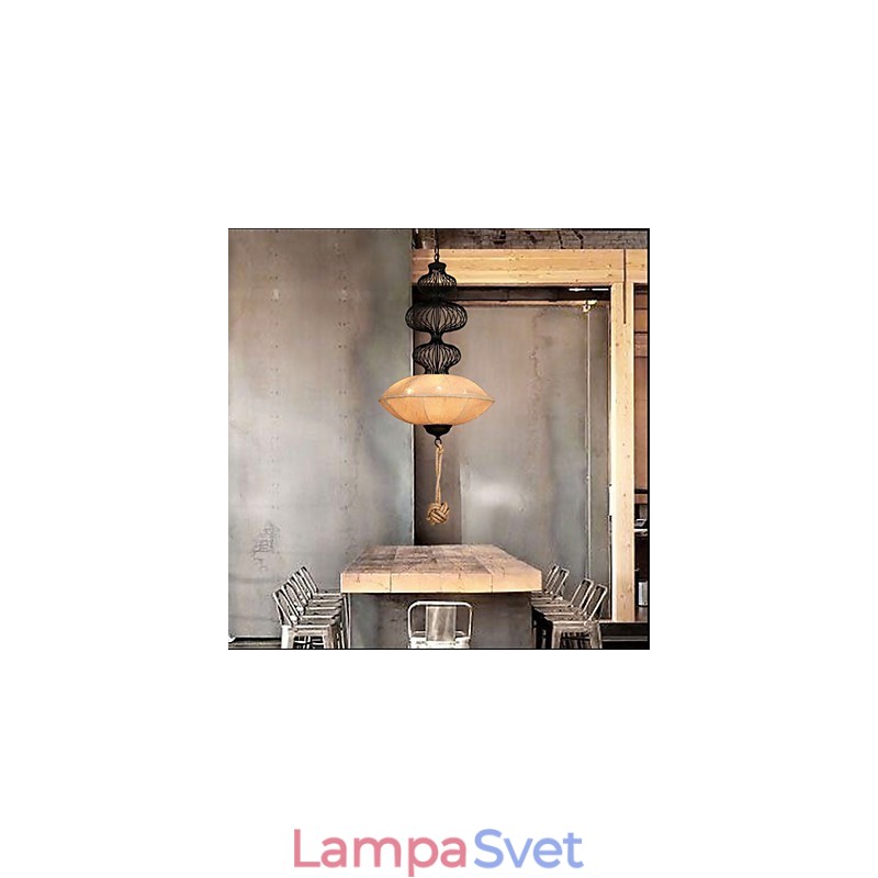 Severské retro priemyselné konopné kreatívne lampy do klietky