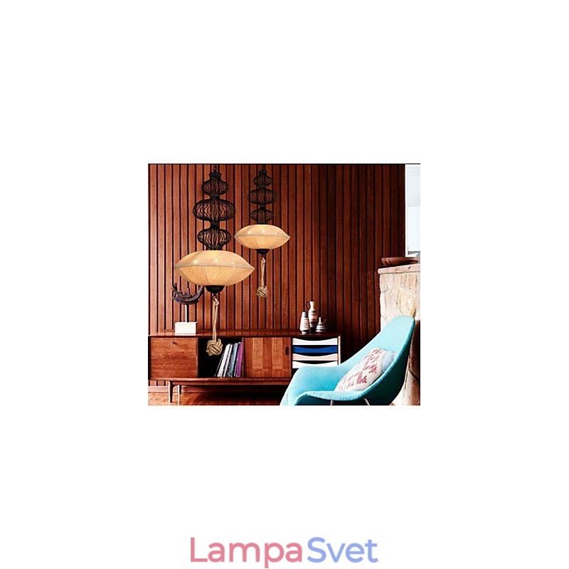 Severské retro priemyselné konopné kreatívne lampy do klietky