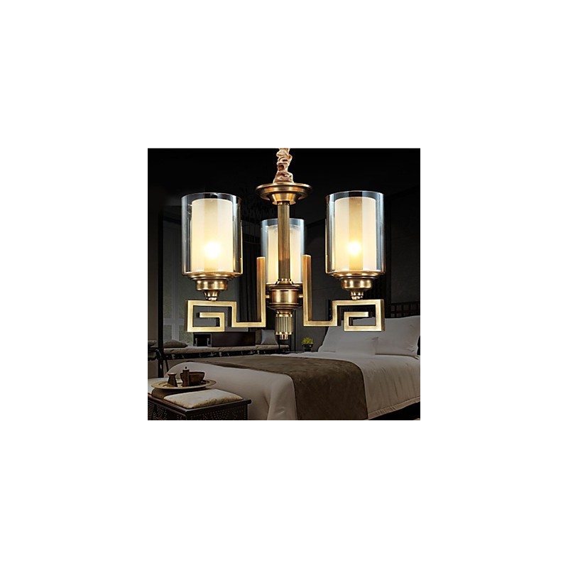 Medená lampa čínskeho štýlu Medená lampa