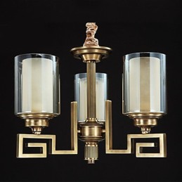 Medená lampa čínskeho štýlu Medená lampa