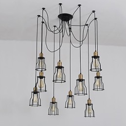 Vintage Edison viacnásobné nastaviteľné stropné svietidlo pre domácich majstrov Svetlo Závesné osvetlenie Luster Moderné elegantné priemyselné stolovanie