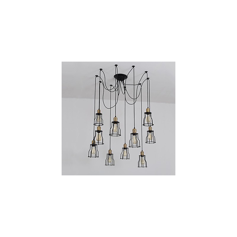 Vintage Edison viacnásobné nastaviteľné stropné svietidlo pre domácich majstrov Svetlo Závesné osvetlenie Luster Moderné elegantné priemyselné stolovanie
