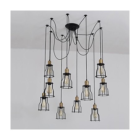 Vintage Edison viacnásobné nastaviteľné stropné svietidlo pre domácich majstrov Svetlo Závesné osvetlenie Luster Moderné elegantné priemyselné stolovanie Vintage Edison viacnásobné nastaviteľné stropné svietidlo pre domácich majstrov Svetlo Závesné osvetlenie Luster Moderné elegantné priemyselné stolovanie