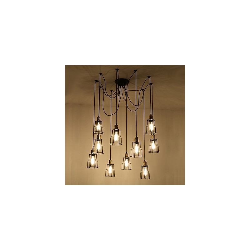 Vintage Edison viacnásobné nastaviteľné stropné svietidlo pre domácich majstrov Svetlo Závesné osvetlenie Luster Moderné elegantné priemyselné stolovanie