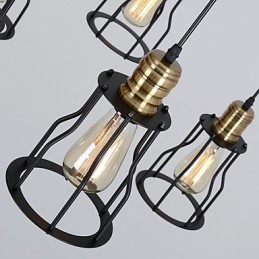 Vintage Edison viacnásobné nastaviteľné stropné svietidlo pre domácich majstrov Svetlo Závesné osvetlenie Luster Moderné elegantné priemyselné stolovanie