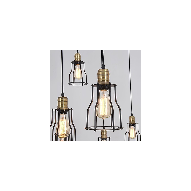 Vintage Edison viacnásobné nastaviteľné stropné svietidlo pre domácich majstrov Svetlo Závesné osvetlenie Luster Moderné elegantné priemyselné stolovanie
