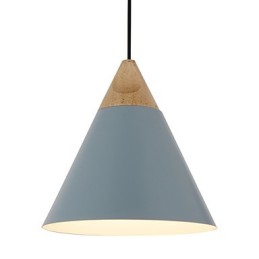 Mini umelecká kužeľová závesná lampa 1 Svetlá Mordern Jednoduchosť Povrchová úprava Čiernobiela Zaprášená modrá Hliníkové a drevené závesné svietidlo