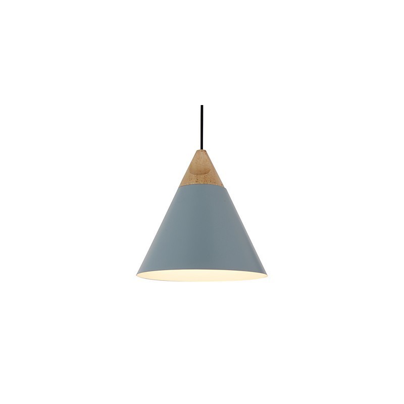 Mini umelecká kužeľová závesná lampa 1 Svetlá Mordern Jednoduchosť Povrchová úprava Čiernobiela Zaprášená modrá Hliníkové a drevené závesné svietidlo