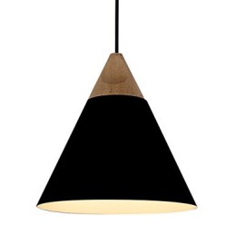 Mini umelecká kužeľová závesná lampa 1 Svetlá Mordern Jednoduchosť Povrchová úprava Čiernobiela Zaprášená modrá Hliníkové a drevené závesné svietidlo