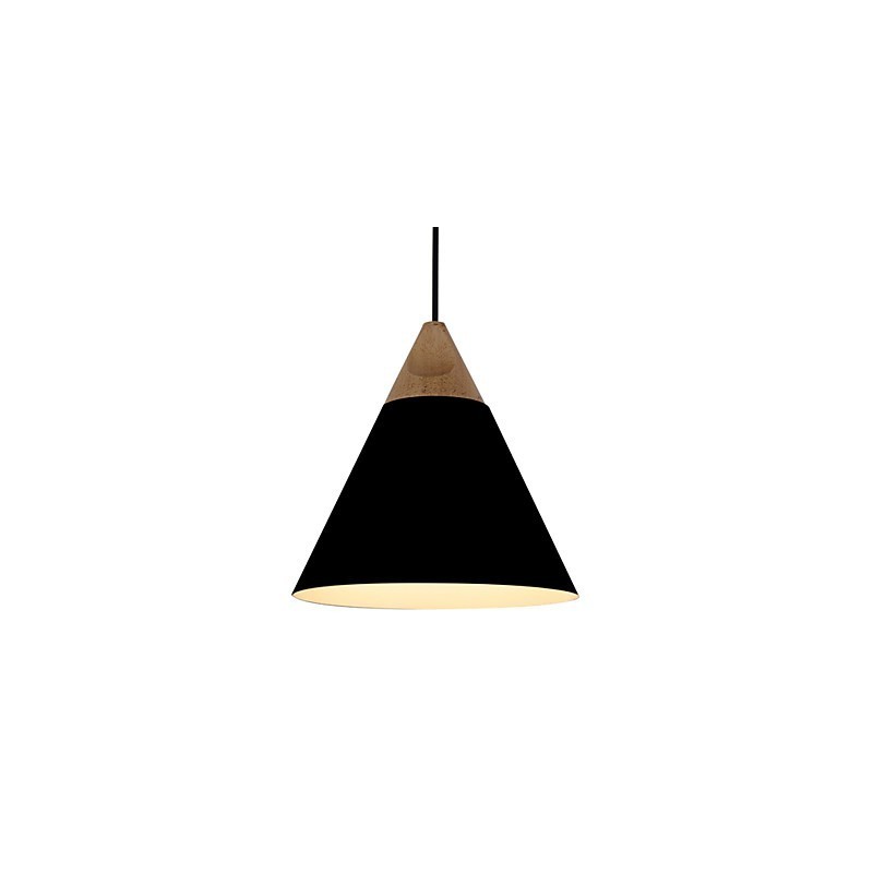 Mini umelecká kužeľová závesná lampa 1 Svetlá Mordern Jednoduchosť Povrchová úprava Čiernobiela Zaprášená modrá Hliníkové a drevené závesné svietidlo