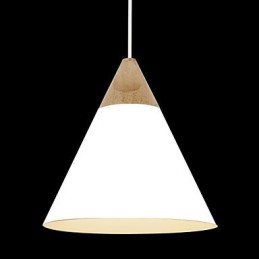 Mini umelecká kužeľová závesná lampa 1 Svetlá Mordern Jednoduchosť Povrchová úprava Čiernobiela Zaprášená modrá Hliníkové a drevené závesné svietidlo
