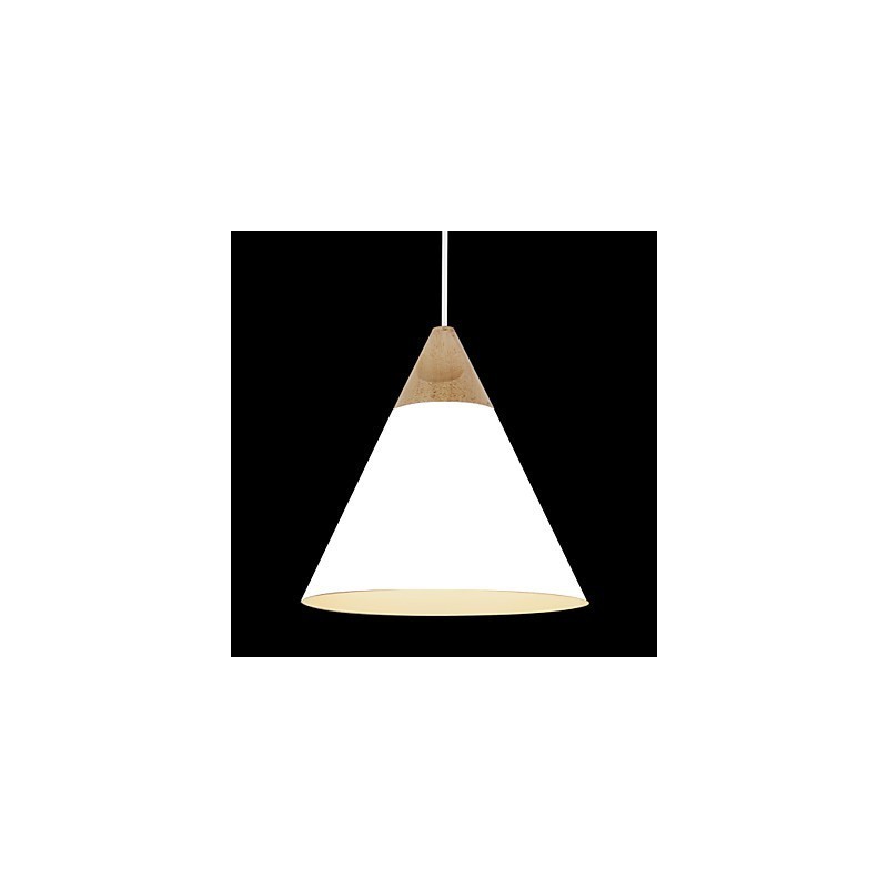 Mini umelecká kužeľová závesná lampa 1 Svetlá Mordern Jednoduchosť Povrchová úprava Čiernobiela Zaprášená modrá Hliníkové a drevené závesné svietidlo