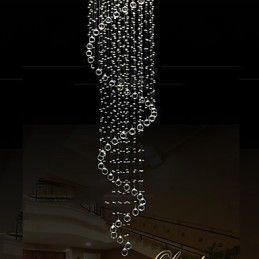 Moderné krištáľové závesné lusterové svietidlá s jednou špirálou D70CM H250CM