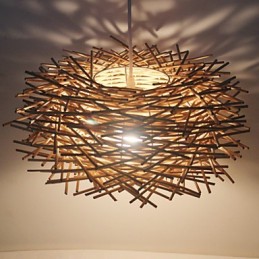 Moderná rural Cany Art tkaná ratanová jednohlavová závesná lampa