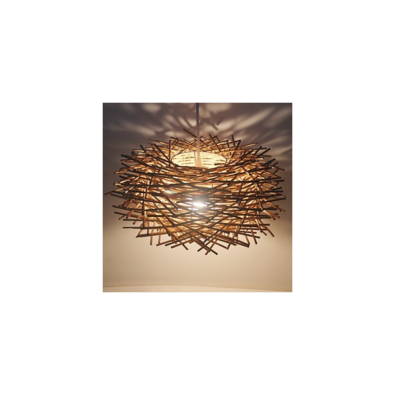 Moderná rural Cany Art tkaná ratanová jednohlavová závesná lampa