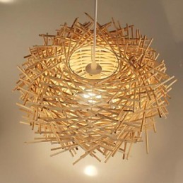 Moderná rural Cany Art tkaná ratanová jednohlavová závesná lampa