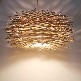 Moderná rural Cany Art tkaná ratanová jednohlavová závesná lampa