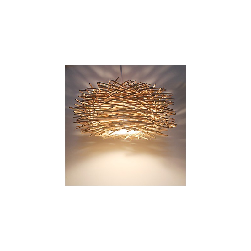 Moderná rural Cany Art tkaná ratanová jednohlavová závesná lampa
