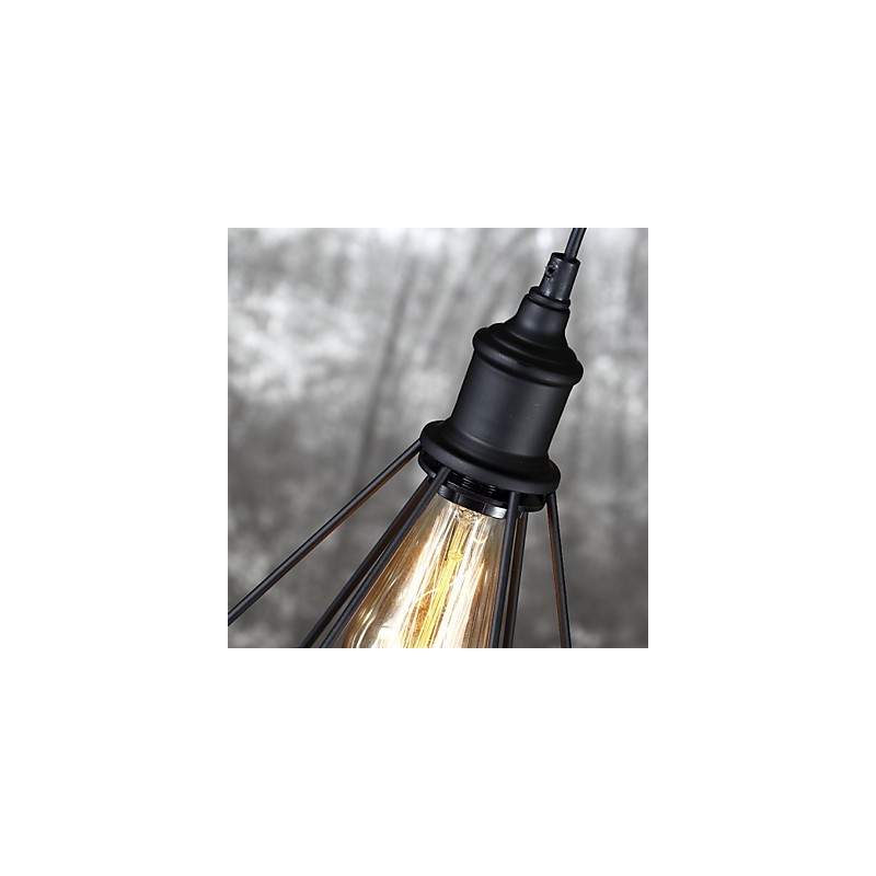 Americký malý oceľový prívesok na vtáčiu klietku Vintage retro DIY Drop Light priemyselné svietidlo pre domácu dekoráciu