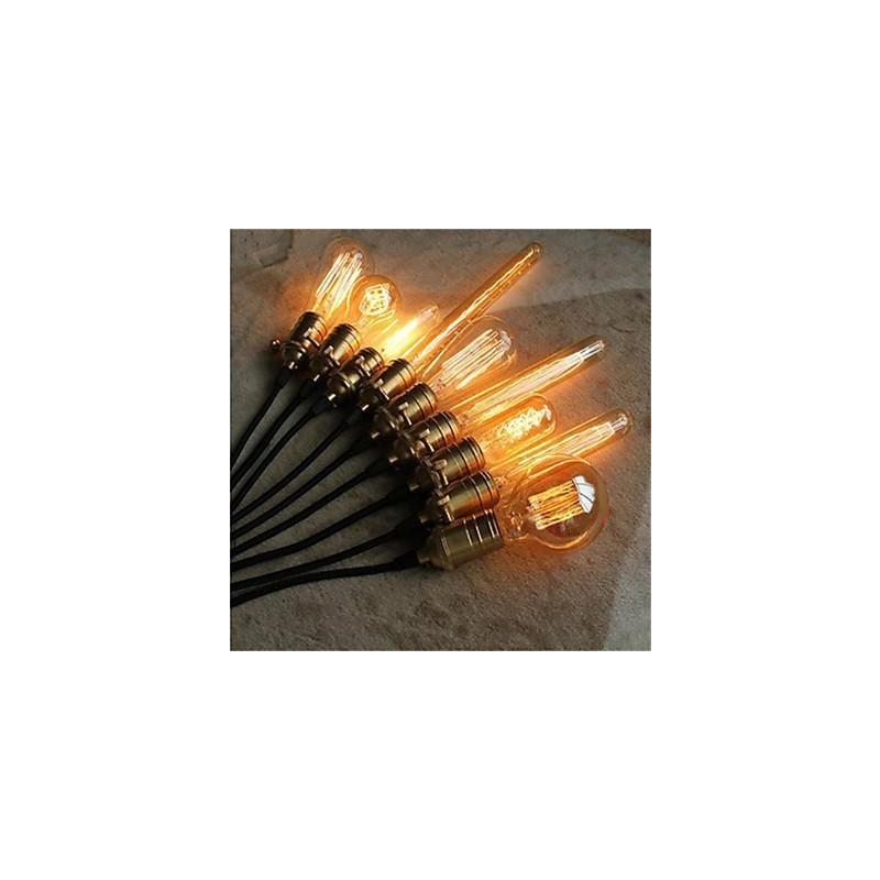 Americká retro minimalistická jednoduchá medená lusterová lampa