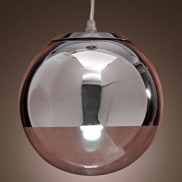 Moderné chrómové kovové závesné svietidlo v mini štýle Globe