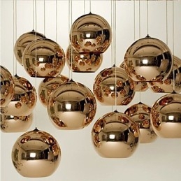 Creative Simple Glass Nordic Retro galvanické guľové závesné svietidlo