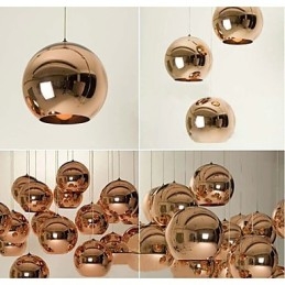 Creative Simple Glass Nordic Retro galvanické guľové závesné svietidlo