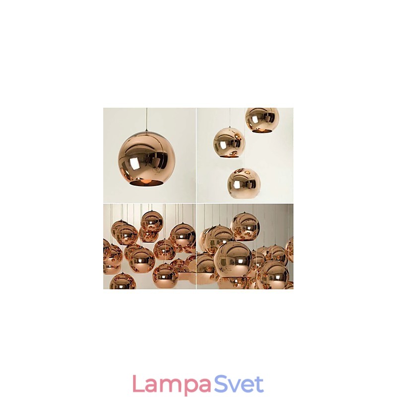 Creative Simple Glass Nordic Retro galvanické guľové závesné svietidlo