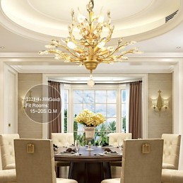 Vintage Crystal zapustená montáž 7Lights kovová maľba čierna ALEBO zlatá