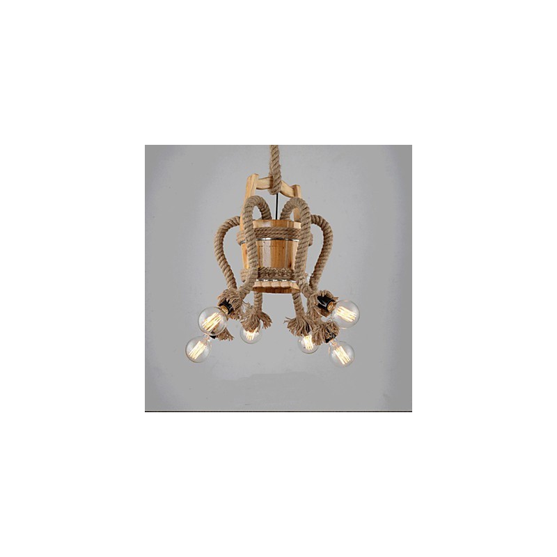 Kreatívna lampa Drevený sudový luster