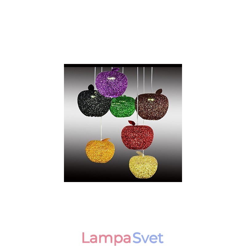Tkaný hliníkový luster so siedmimi hlavovými lampami Apple