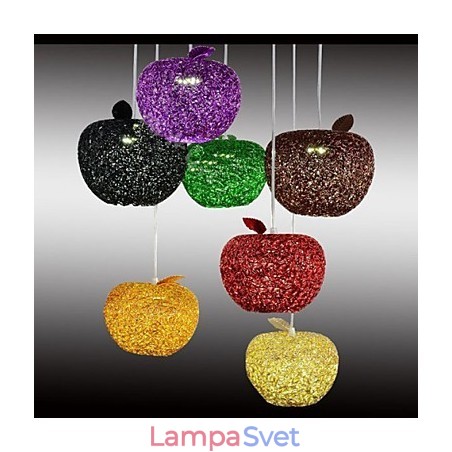 Tkaný hliníkový luster so siedmimi hlavovými lampami Apple Tkaný hliníkový luster so siedmimi hlavovými lampami Apple
