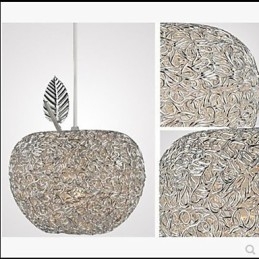 Tkaný hliníkový luster so siedmimi hlavovými lampami Apple