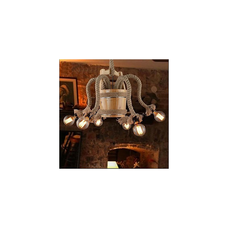 Kreatívna lampa Drevený sudový luster