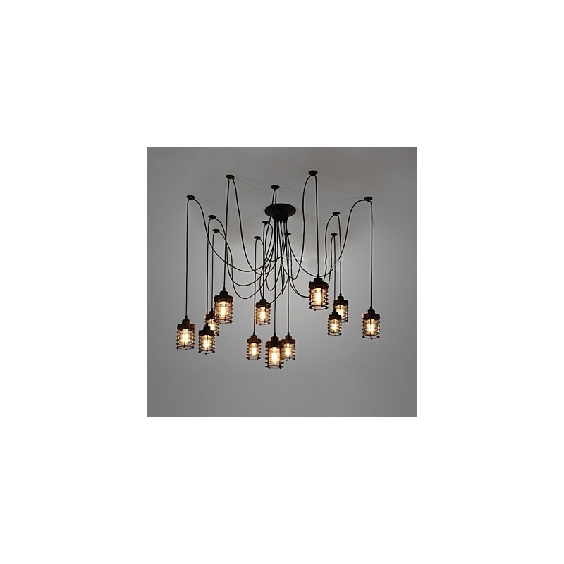 Vintage Edison viacnásobné nastaviteľné stropné svietidlo pre domácich majstrov Svetlo Závesné osvetlenie Luster Moderné elegantné priemyselné stolovanie