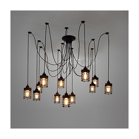 Vintage Edison viacnásobné nastaviteľné stropné svietidlo pre domácich majstrov Svetlo Závesné osvetlenie Luster Moderné elegantné priemyselné stolovanie Vintage Edison viacnásobné nastaviteľné stropné svietidlo pre domácich majstrov Svetlo Závesné osvetlenie Luster Moderné elegantné priemyselné stolovanie