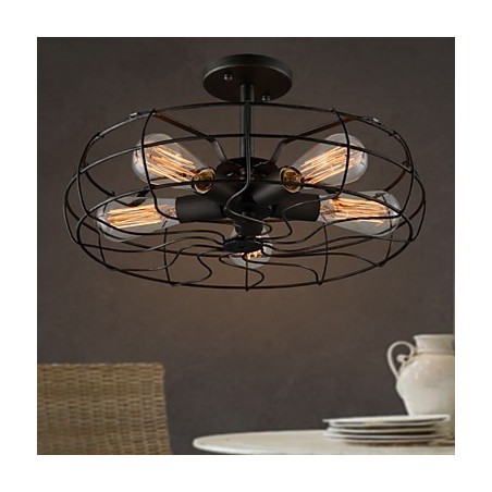 Podkrovné Vintage kreatívne osvetlenie Lampy Americký vidiecky minimalistický železný priemyselný ventilátorový luster Podkrovné Vintage kreatívne osvetlenie Lampy Americký vidiecky minimalistický železný priemyselný ventilátorový luster